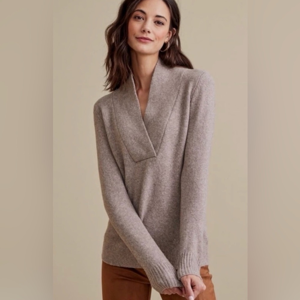 Soft Surroundings taupe sweater EUC size XL